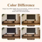 Mobile TV Mid-Century con ante in rattan per TV da 85", noce, gambe in legno massello