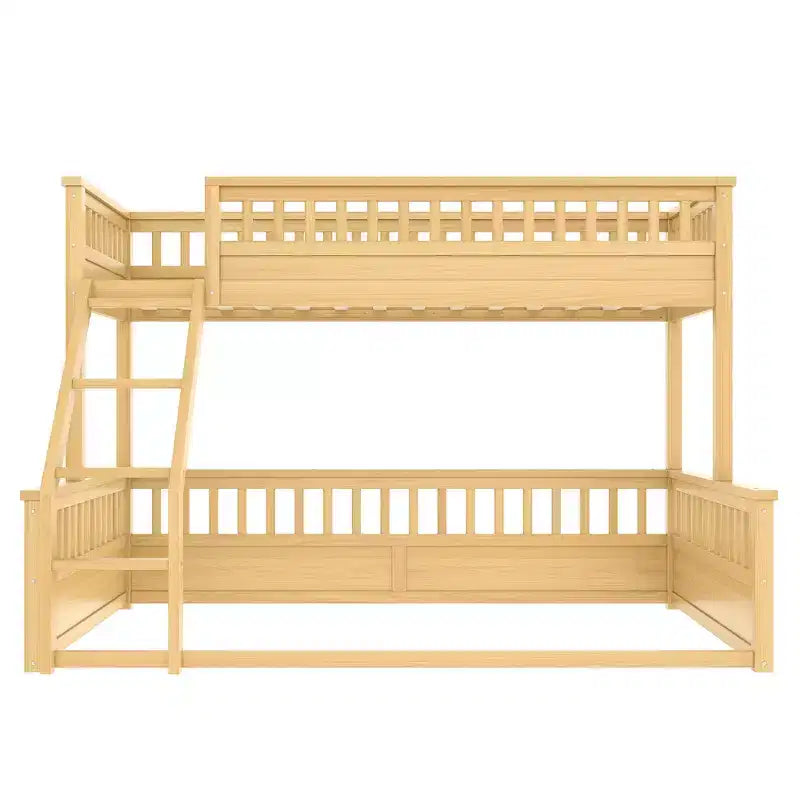 Letto a castello Twin XL/Full XL su Queen con scaletta e sponde di protezione
