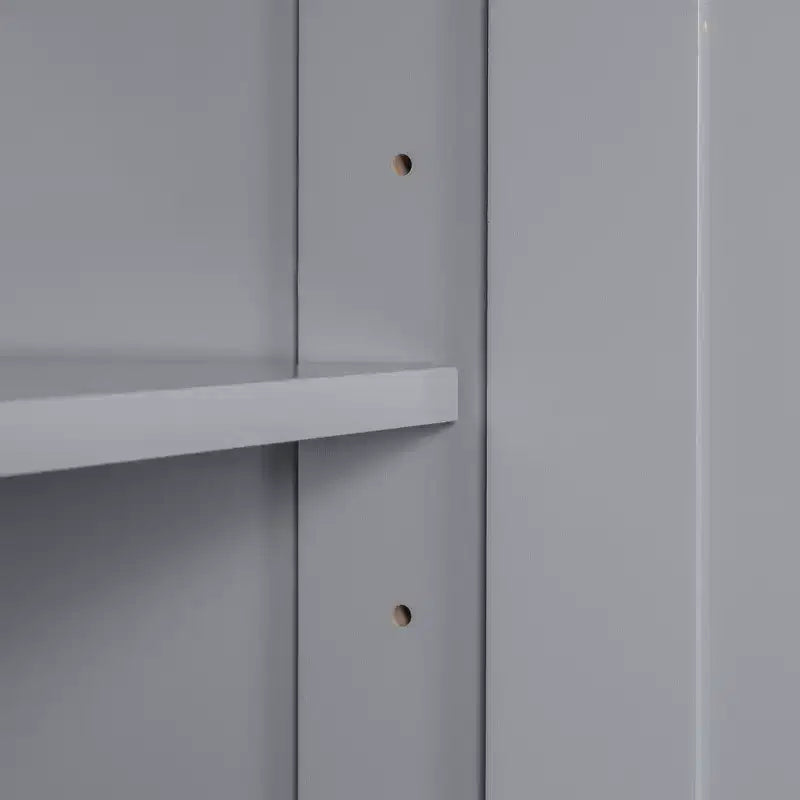 Mobile Contenitore Alto da Bagno Moderno in Legno con Cesto Portabiancheria Inclinabile, Doppie Ante e Cassetto