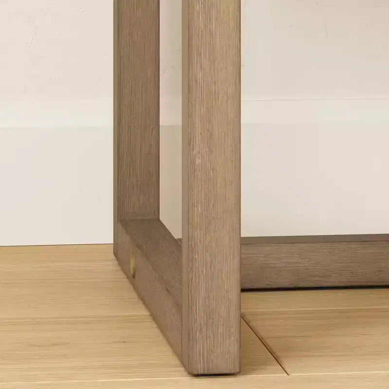 Comodino rustico da 22" in legno stile fattoria con vano a giorno e cassetto