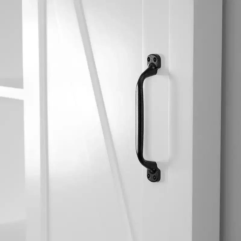 Armadietto Salvaspazio da Bagno Sopra il WC Bianco Stile Rustico con Anta Scorrevole e 5 Ripiani