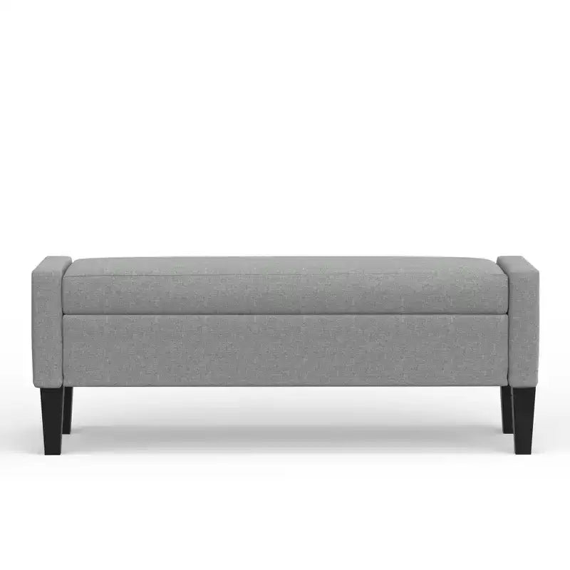 Panca contenitore rivestita da 52" con braccioli tronchi