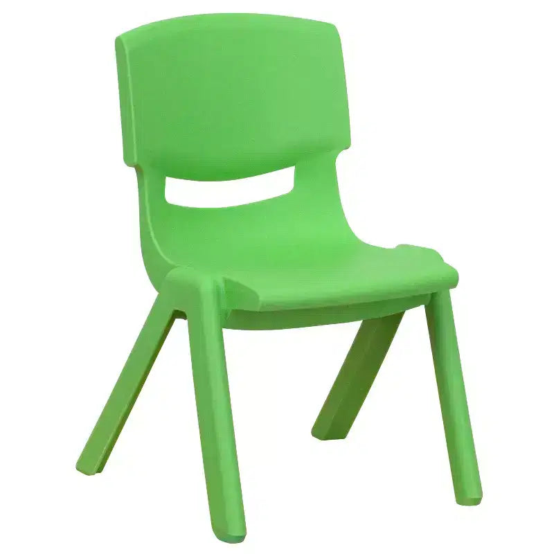 Sedia impilabile in plastica per bambini, set da 10, altezza seduta 26,5 cm