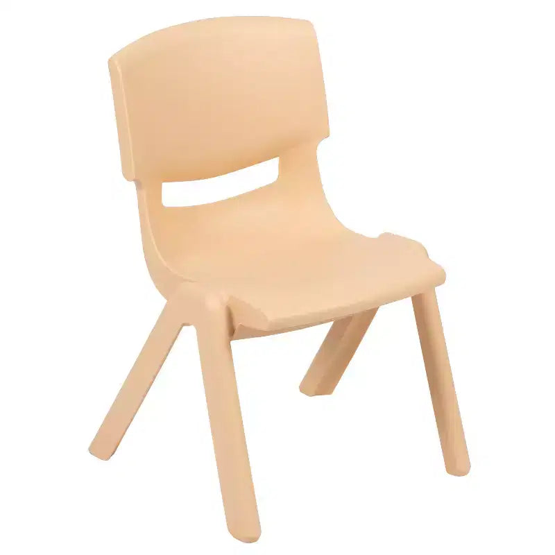 Sedia impilabile in plastica per bambini, set da 10, altezza seduta 26,5 cm