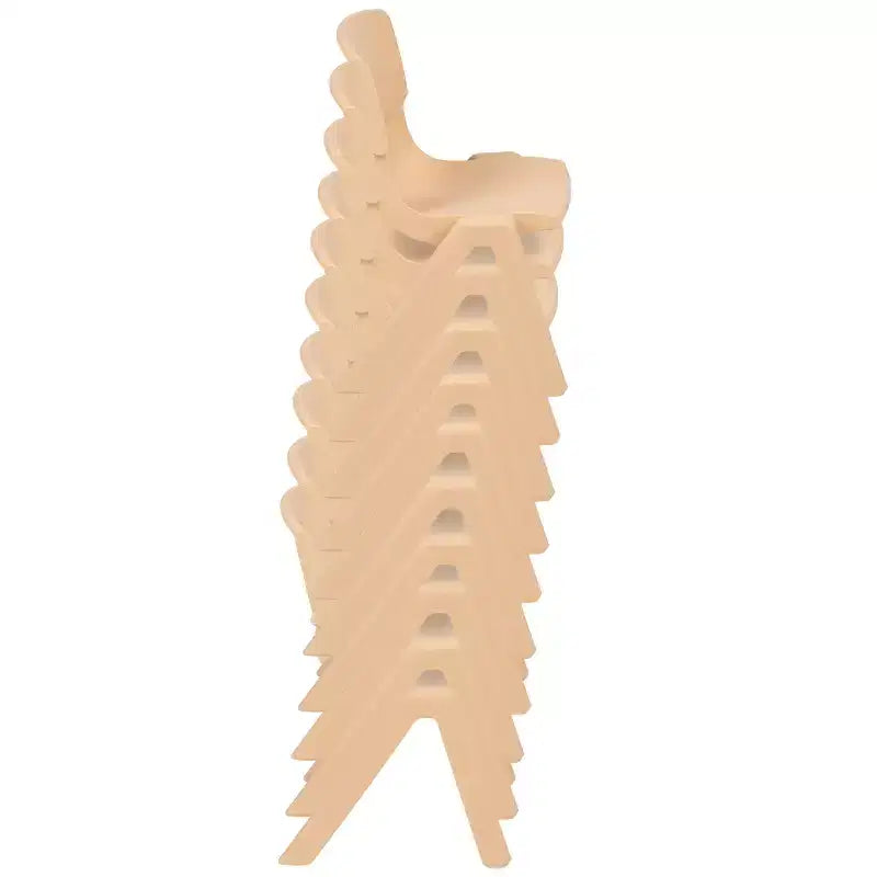 Sedia impilabile in plastica per bambini, set da 10, altezza seduta 26,5 cm