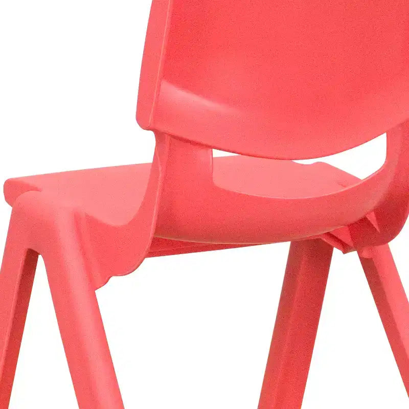 Sedia impilabile in plastica per bambini, set da 10, altezza seduta 26,5 cm