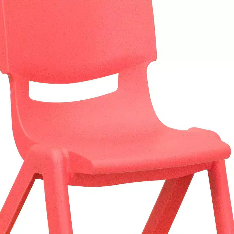 Sedia impilabile in plastica per bambini, set da 10, altezza seduta 26,5 cm