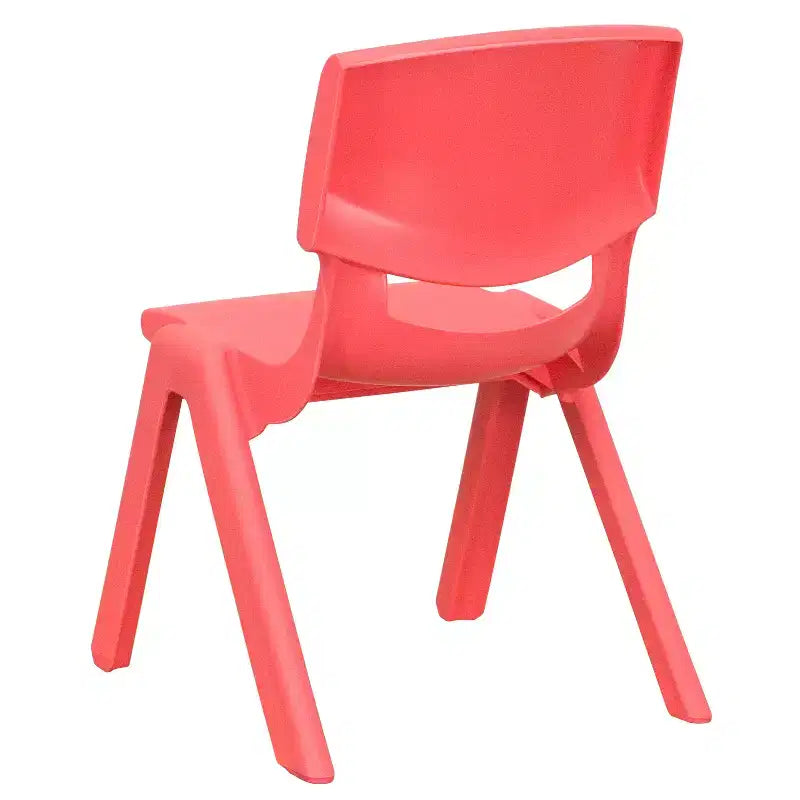 Sedia impilabile in plastica per bambini, set da 10, altezza seduta 26,5 cm