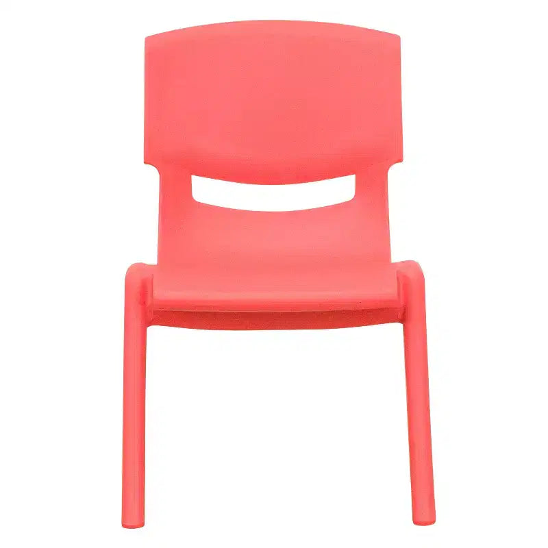 Sedia impilabile in plastica per bambini, set da 10, altezza seduta 26,5 cm
