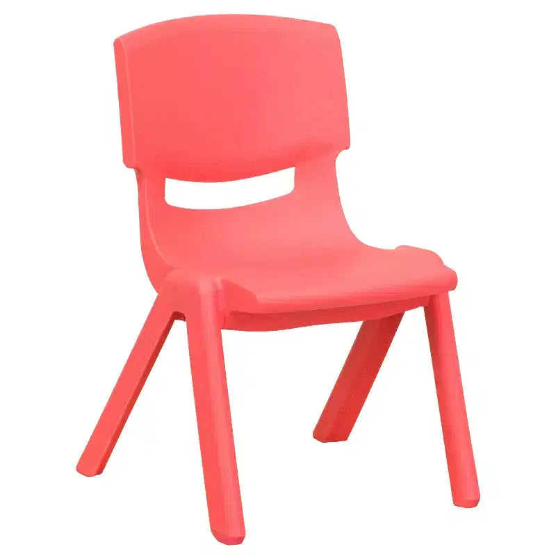 Sedia impilabile in plastica per bambini, set da 10, altezza seduta 26,5 cm