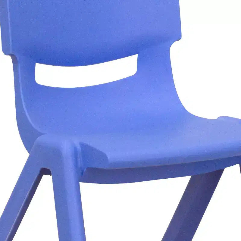 Sedia impilabile in plastica per bambini, set da 10, altezza seduta 26,5 cm