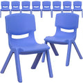 Sedia impilabile in plastica per bambini, set da 10, altezza seduta 26,5 cm